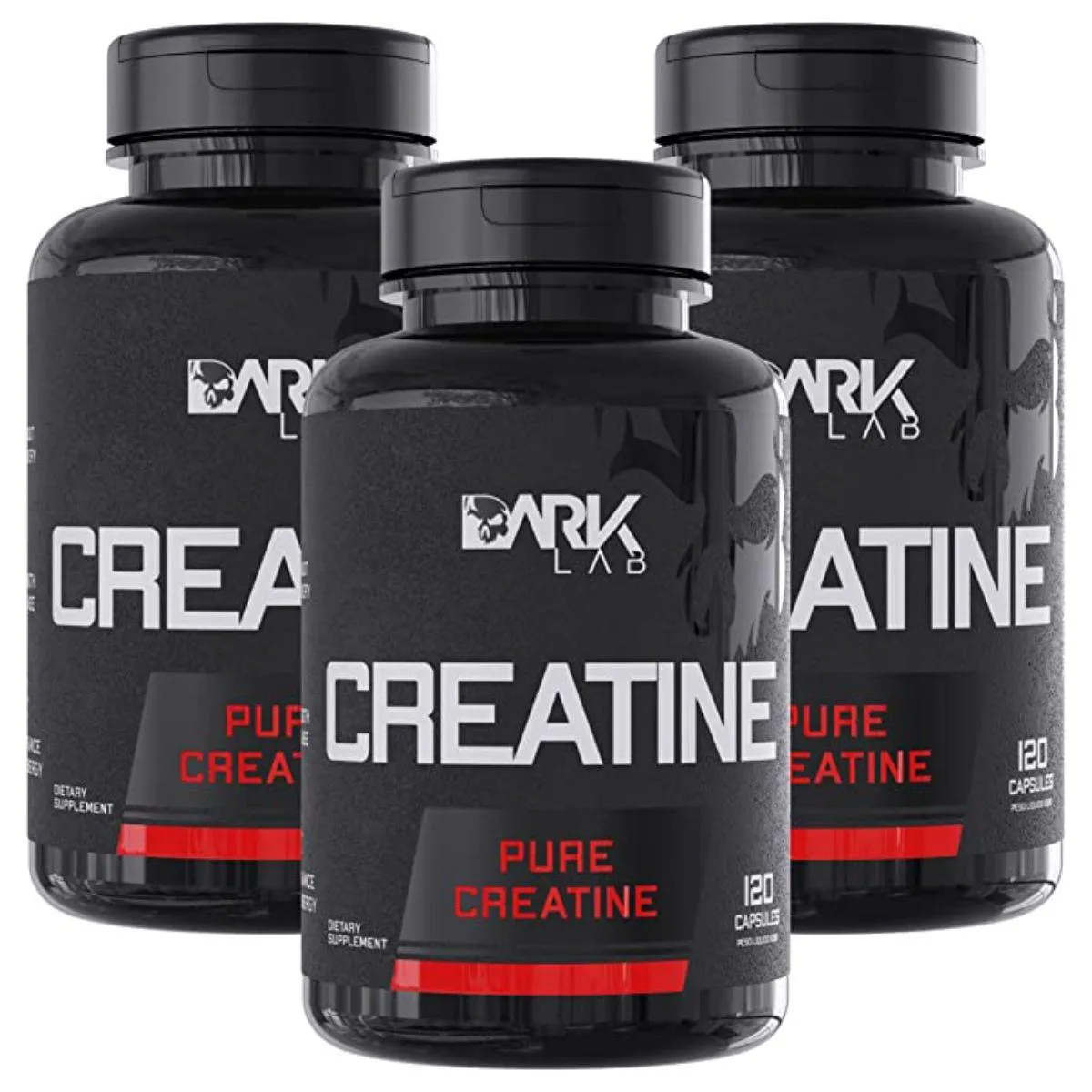 KIT 3X CREATINA PURA 120 CAPS DARK LAB