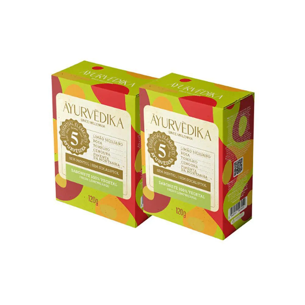 KIT 2 Sabonetes em Barra 100% Vegetais Fresh LemonGrass