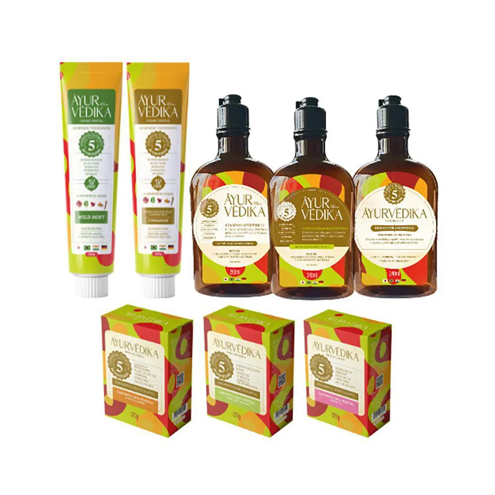KIT SPA AYURVÉDIKA CUIDADO COMPLETO NATURAL VEGANO