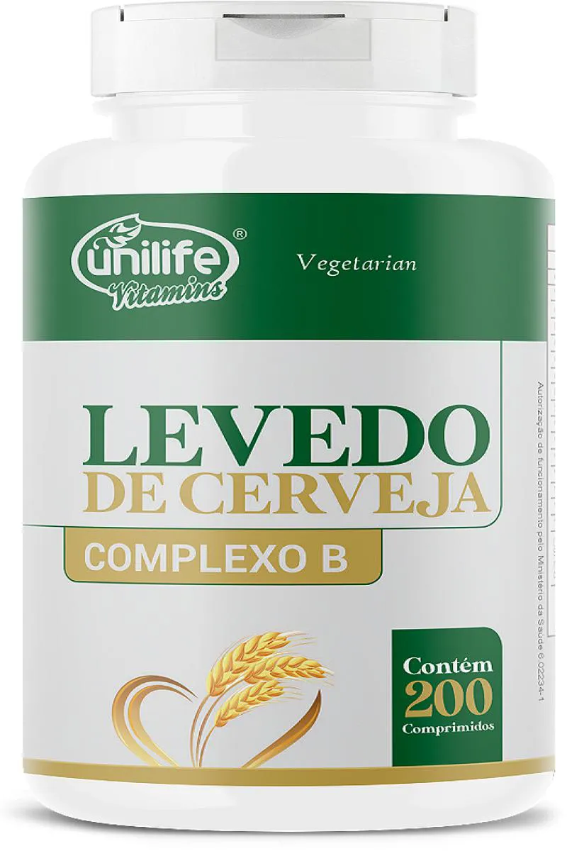 LEVEDO DE CERVEJA - COMPLEXO B - 200 COMPRIMIDOS