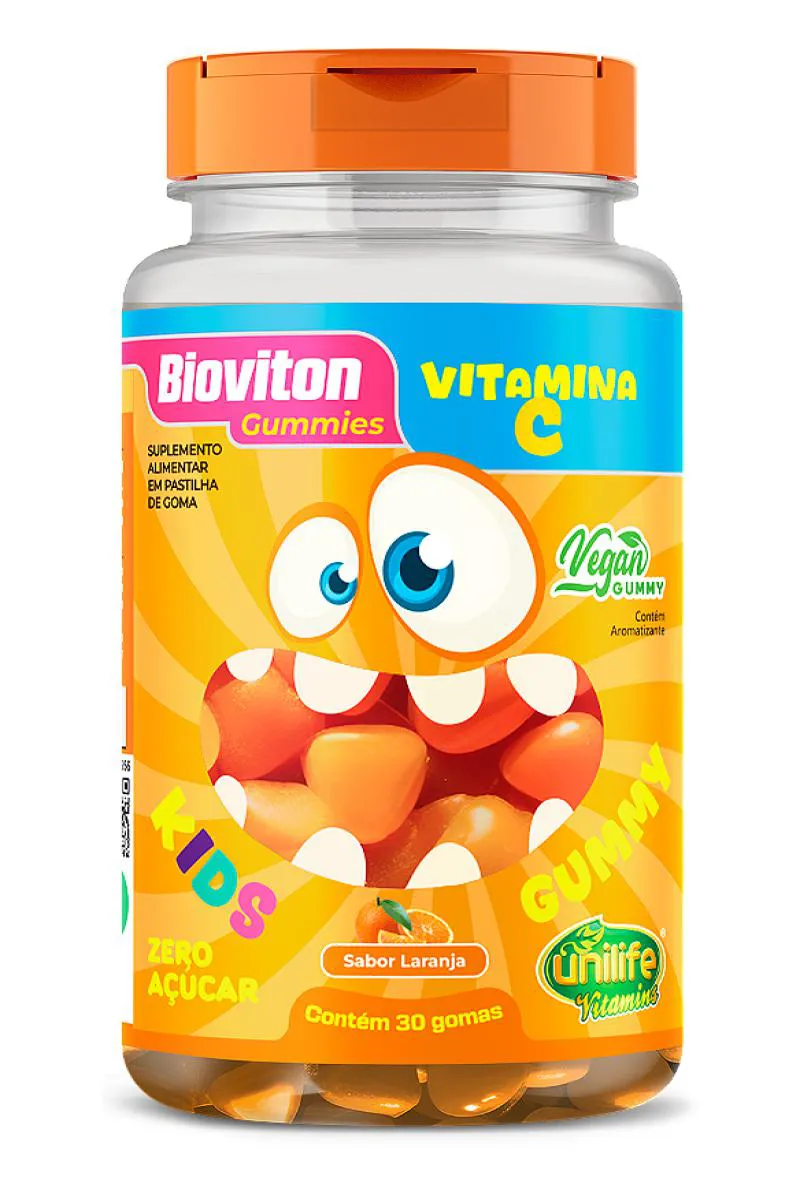 VITAMINA C BIOVITON - SABOR LARANJA - KIDS - 30 GOMAS MASTIGáVEIS