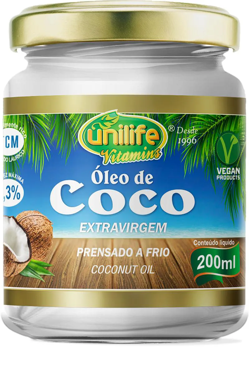 ÓLEO DE COCO - EXTRA VIRGEM 200 ML