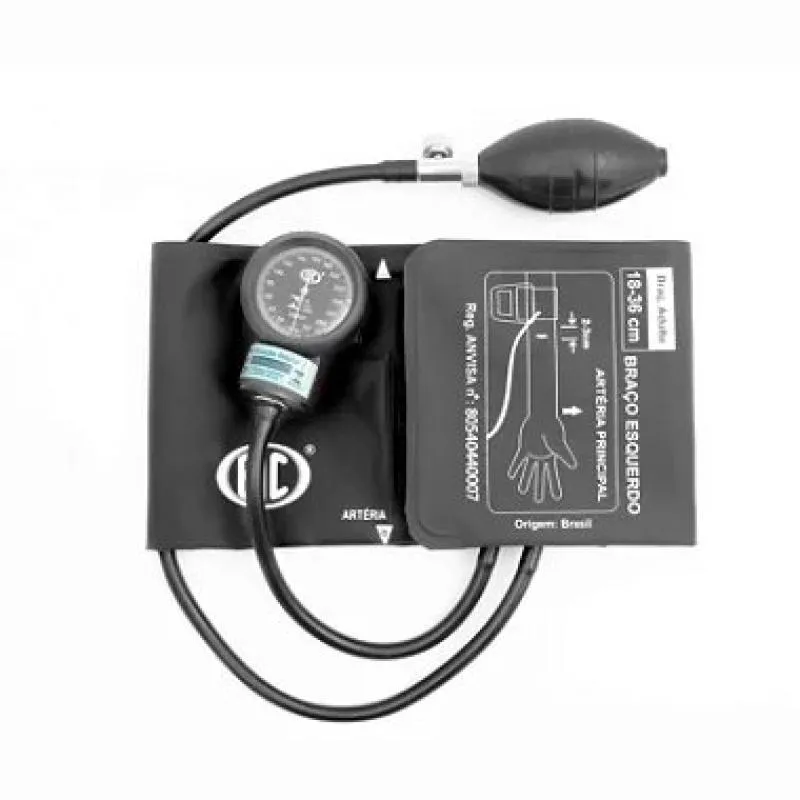 APARELHO DE PRESSãO ESFIGMOMANôMETRO ADULTO NEW INNOVA PLUS BIC - CINZA AP0853