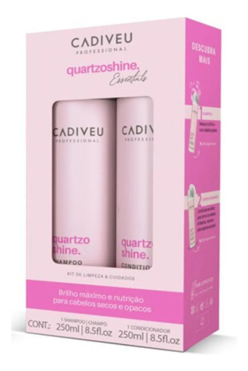 KIT CADIVEU QUARTZO SHINE SHAMPOO E CONDICIONADOR NUTRIçãO