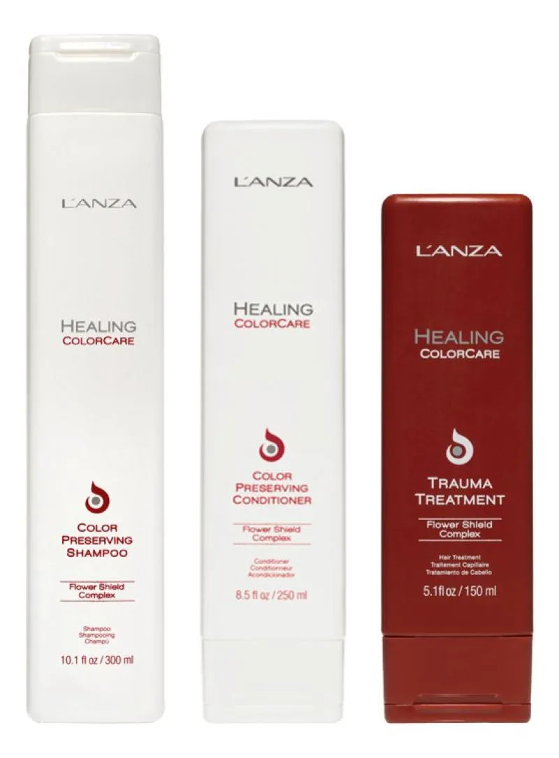 KIT LANZA COLORCARE SHAMPOO COND TRAUMA TREATMENT TRATAMENTO