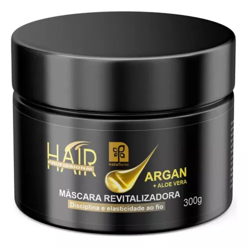 NATUFLORES MáSCARA CAPILAR REVITALIZADORA ARGAN + ALOE VERA 300G  NATUR