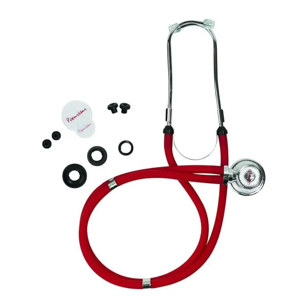 ESTETOSCóPIO COM 5 AUSCULTADORES RAPPAPORT CORES PREMIUM Vermelho