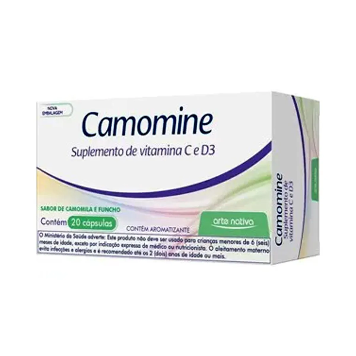 CAMOMINE VITAMINA C E D COM 20 CáPSULAS ARTE NATIVA