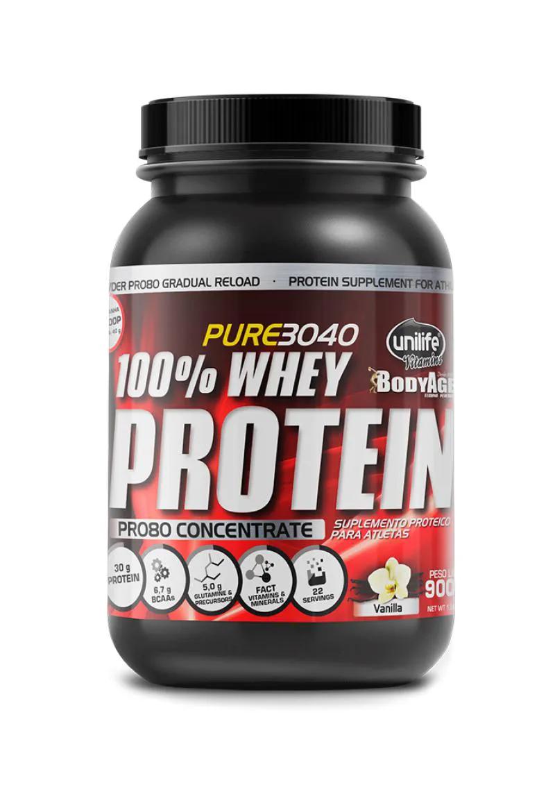 WHEY PROTEIN PRO 80 - PROTEíNA CONCENTRADA - SABOR BAUNILHA