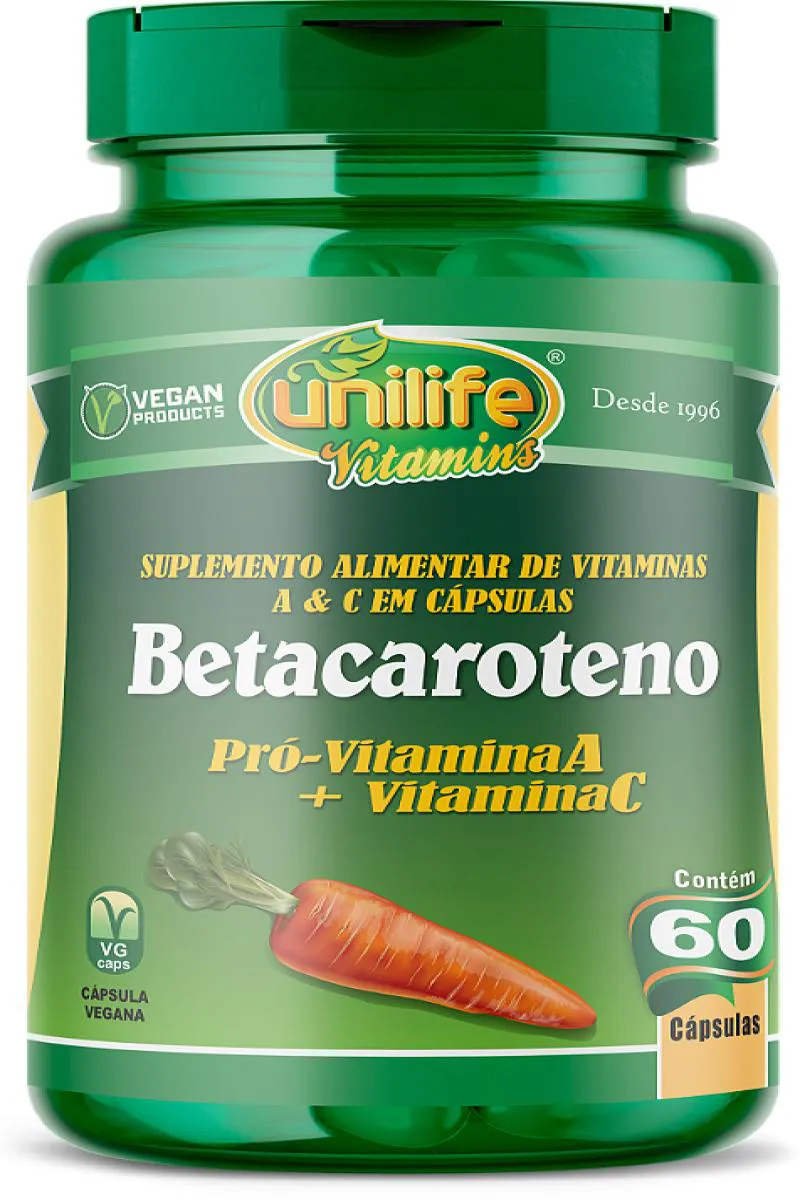BETA CAROTENO - VITAMINA A E C - 60 CáPS
