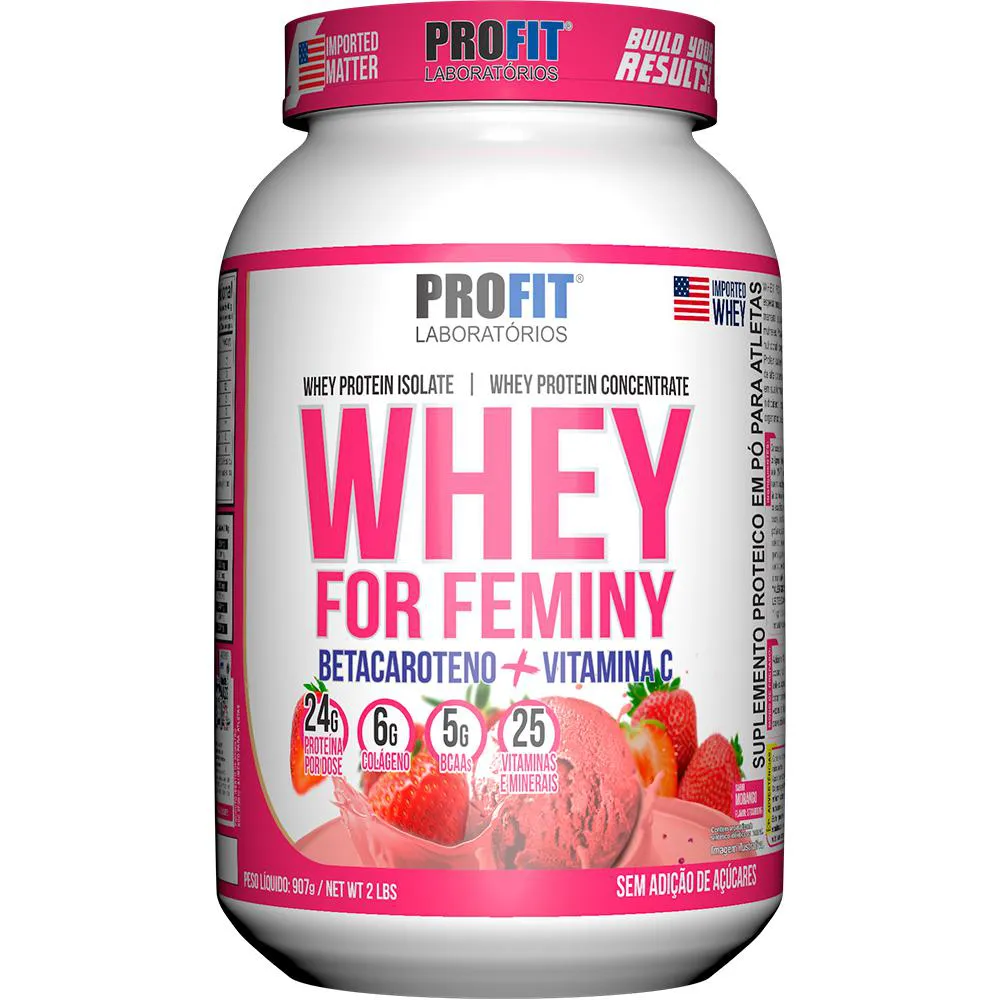 WHEY FOR FEMINY SABOR MORANGO
