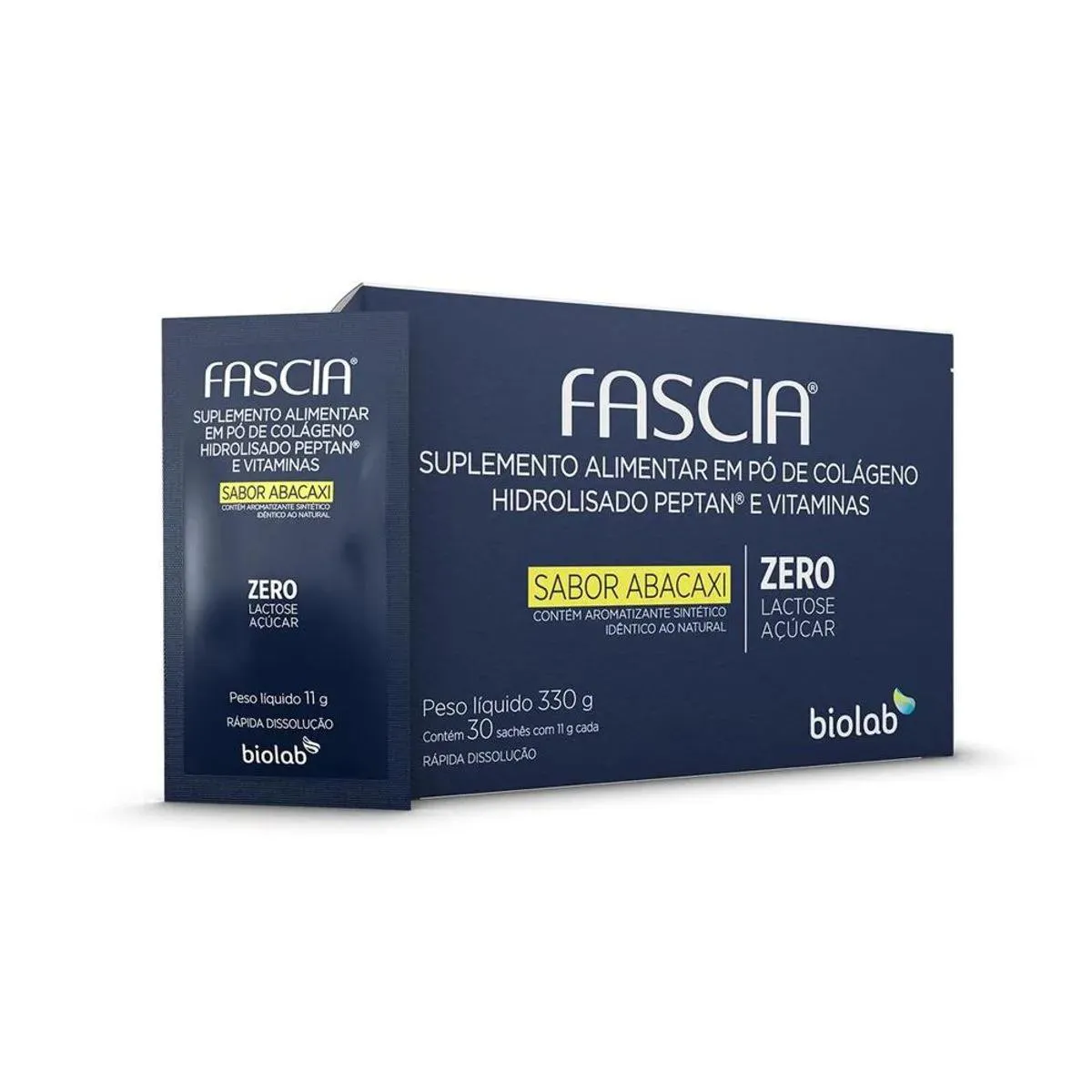 FASCIA SUPLEMENTO SABOR ABACAXI, COM 30 SACHêS DE 11G