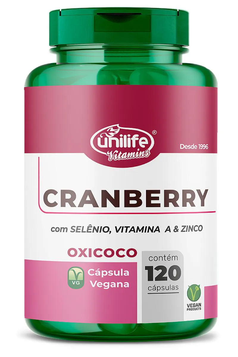CRANBERRY COM SELêNIO, VITAMINA A E ZINCO - 120 CáPS