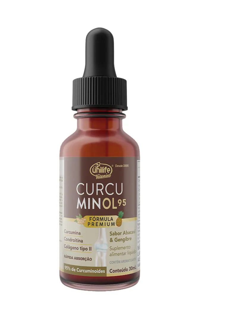 CURCUMINOL GOTAS (CURCUMINA+CONDROITINA E COL TIPO II ) ABACAXI GENGIBRE