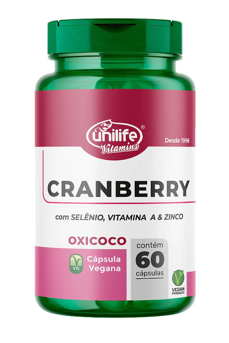 CRANBERRY COM SELêNIO, VITAMINA A E ZINCO - 60 CáPS
