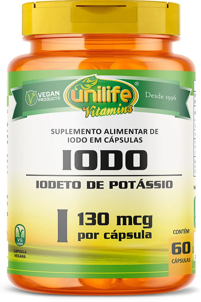 IODO (IODETO DE POTáSSIO)- 60 CáPS 130 MCG