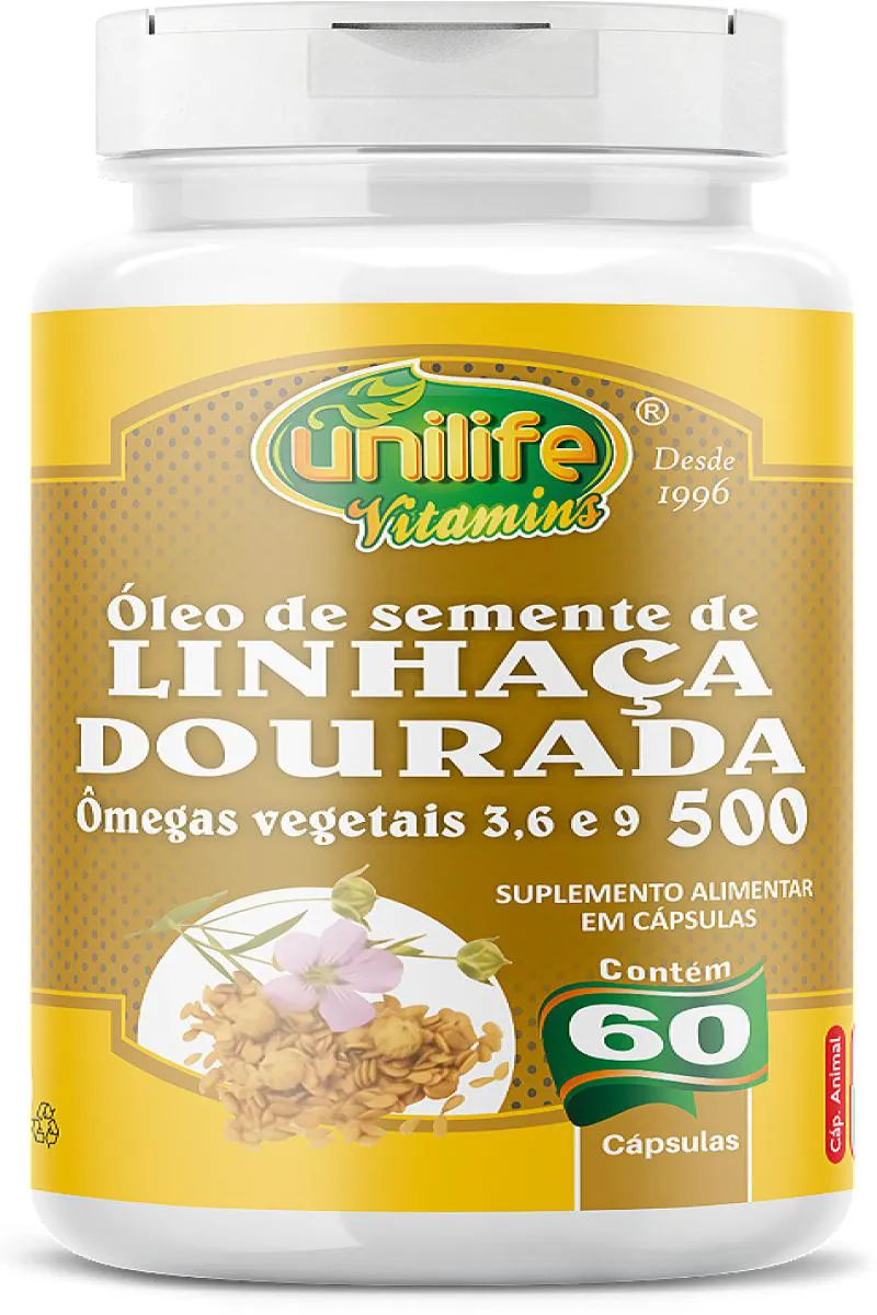 ÓLEO DE LINHAçA DOURADA - 60 CáPS 500 MG