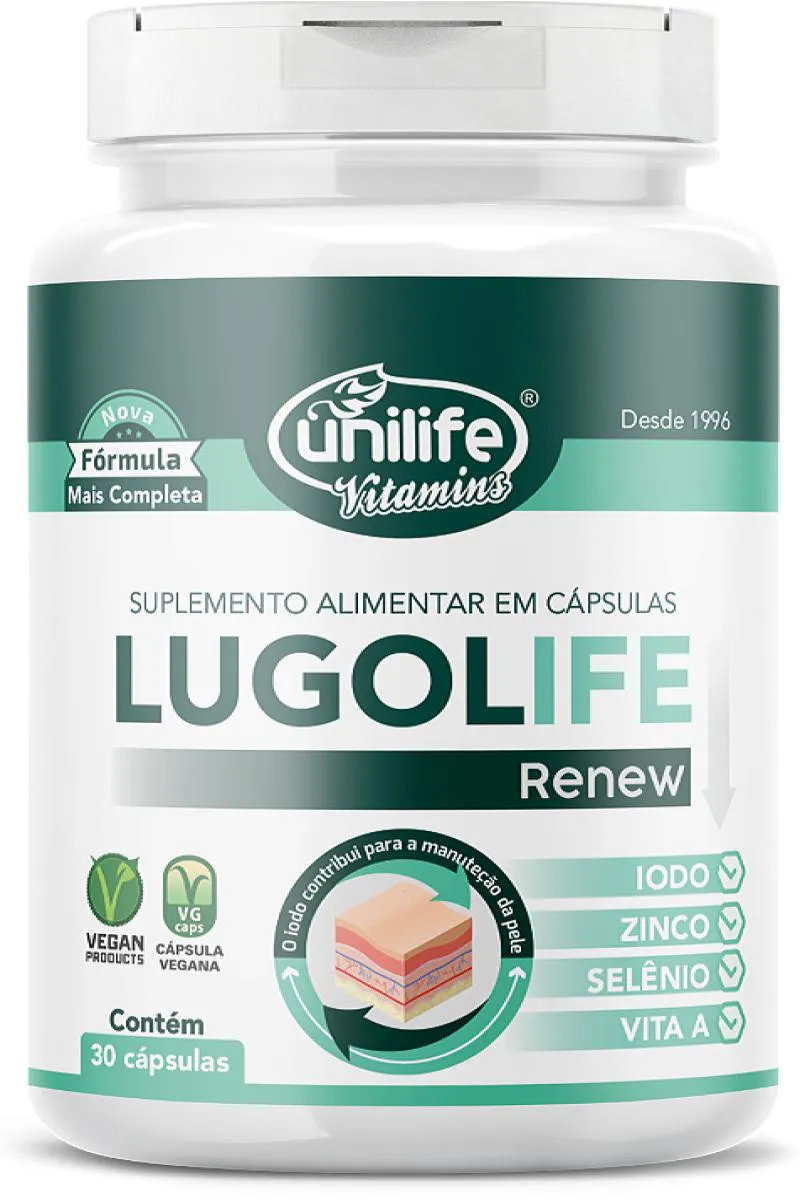 LUGOLIFE- RENEW- 30 CáPS 500 MG