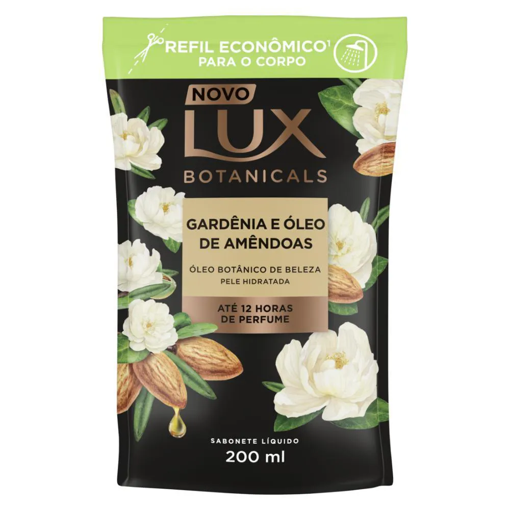 SABONETE LíQUIDO LUX BOTANICALS GARDêNIA E ÓLEO DE AMêNDOAS 200ML