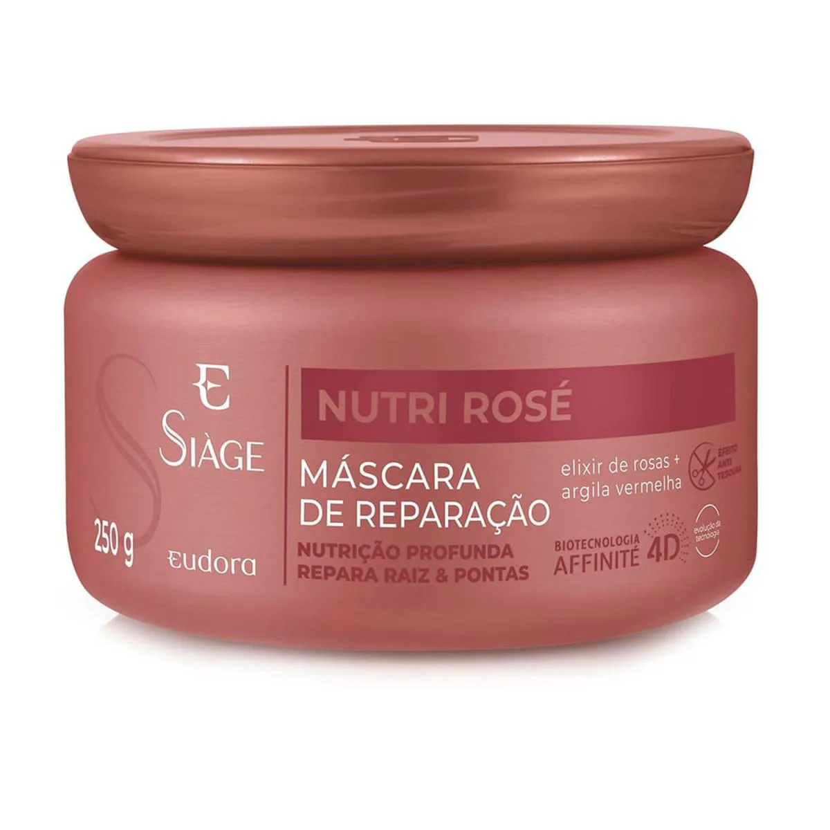 EUDORA SIàGE NUTRI ROSé MáSCARA DE REPARAçãO CAPILAR 250G
