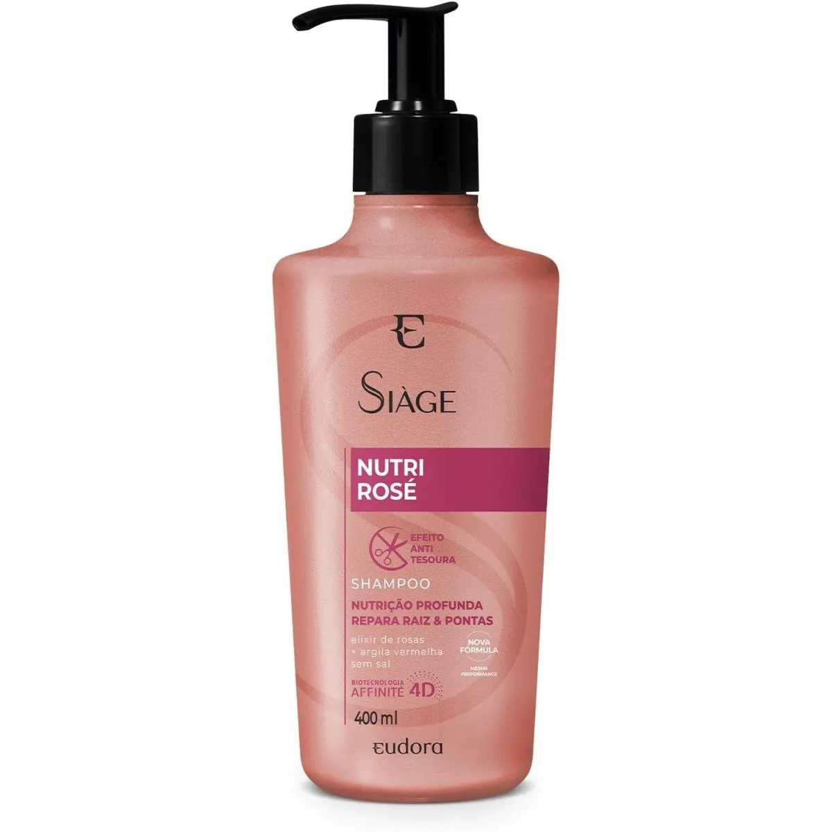 EUDORA SIàGE NUTRI ROSé SHAMPOO NUTRIçãO PROFUNDA 400ML