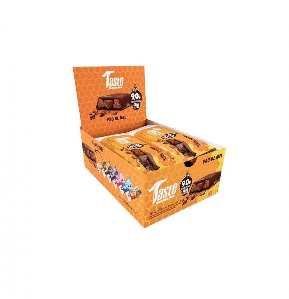 TASTE COOKIE BAR DISPLAY (12 UNID 45G) - SABOR: MEL (12 UNID. 50G)