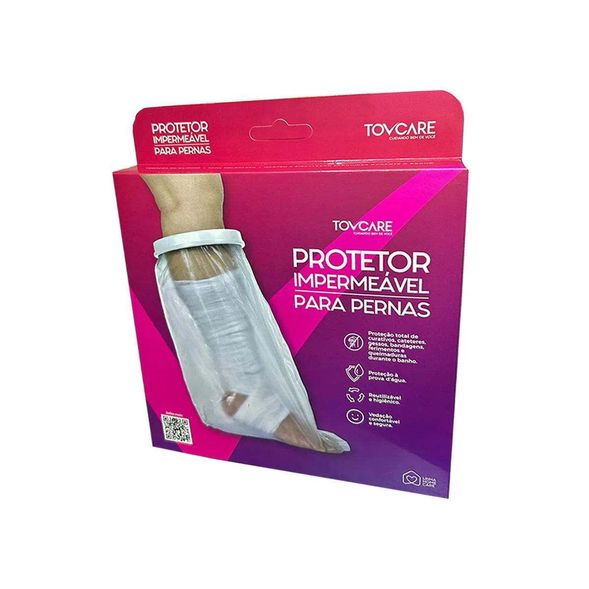 PROTETOR PARA PERNAS IMPERMEáVEL SILICONE 1 UNIDADE TOVCARE