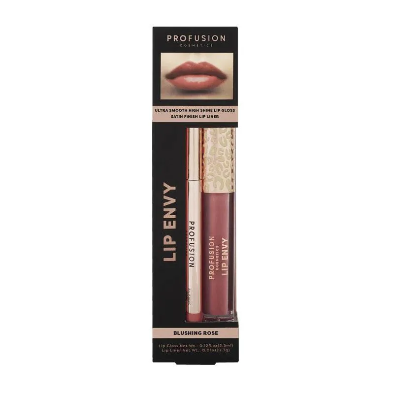 LIP ENVY PROFUSION LIP GLOSS + LÁPIS LABIAL BLUSHING ROSE