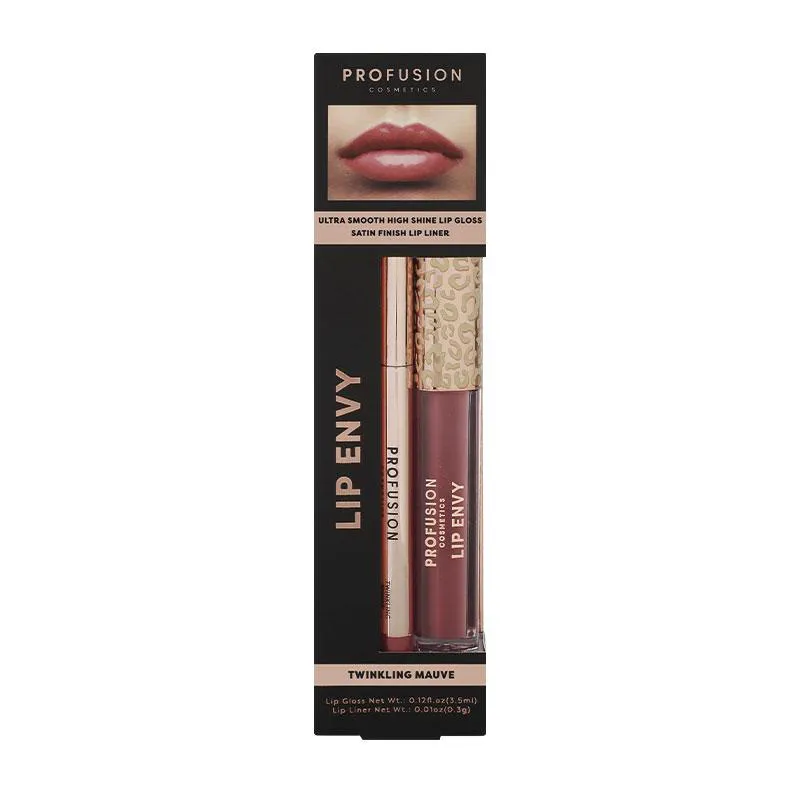 LIP ENVY PROFUSION LIP GLOSS + LÁPIS LABIAL TWINKLING MAUVE