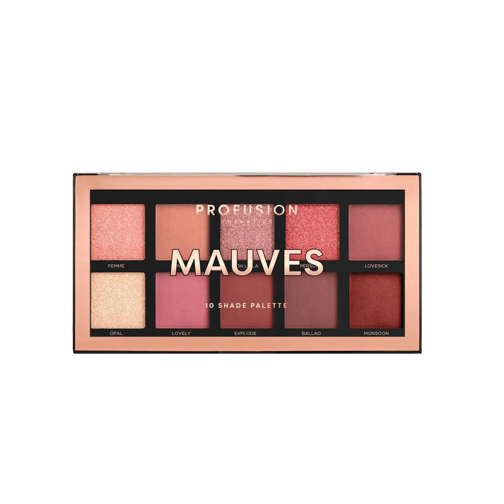 PALETA DE SOMBRAS PROFUSION MAUVES 10 CORES