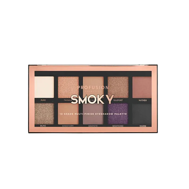 PALETA DE SOMBRAS PROFUSION SMOKY 10 CORES