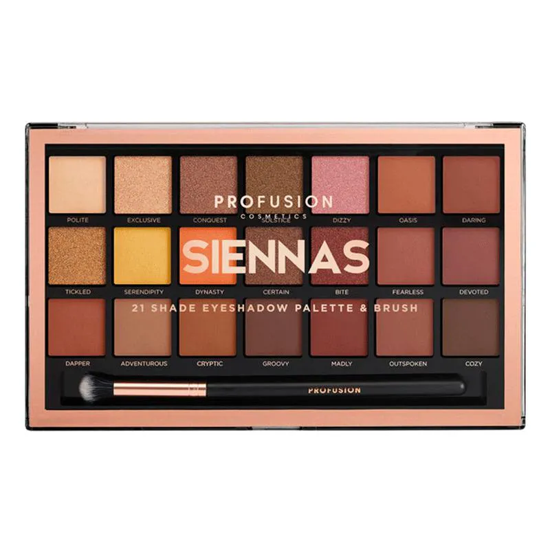 PALETA DE SOMBRAS PROFUSION SIENNAS 21 CORES