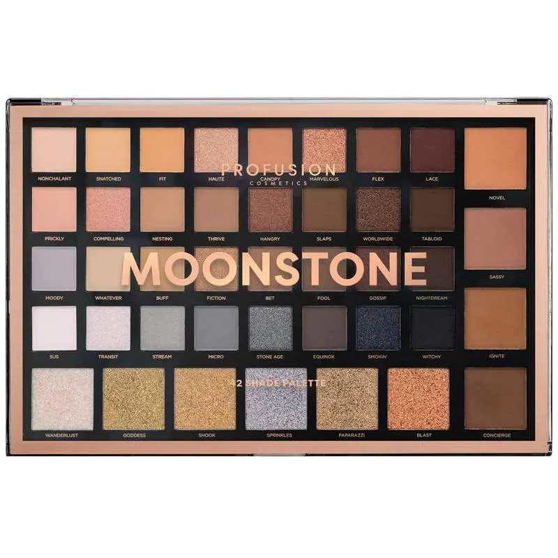 PALETA DE SOMBRAS PROFUSION MOONSTONE 42 CORES