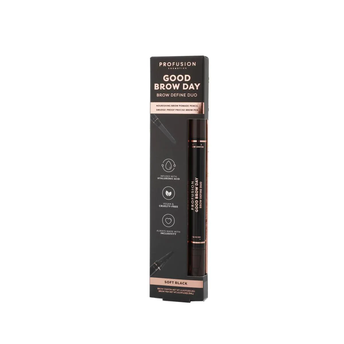 DUO DEFINE SOBRANCELHAS PROFUSION GOOD BROW DAY SOFT BLACK