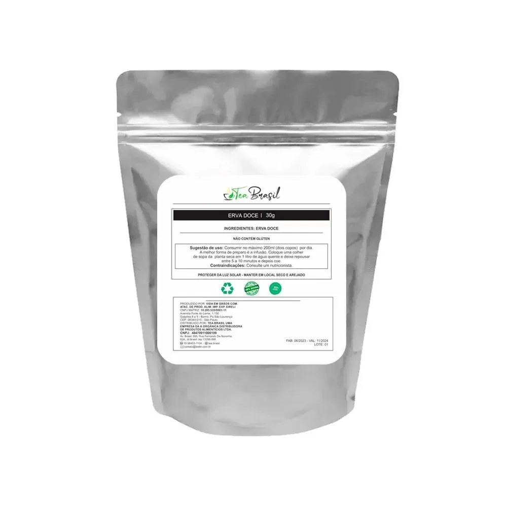 KIT 3 CHá DE ERVA DOCE GOURMET TEA BRASIL 30G