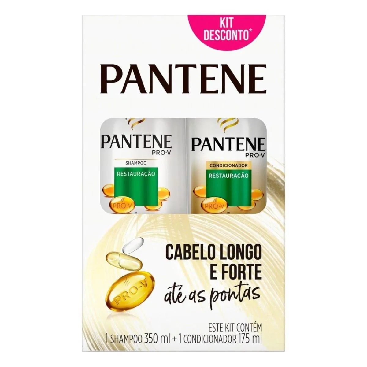 PANTENE KIT RESTAURAçãO PRO-V SHAMPOO 350ML + CONDICIONADOR 175ML