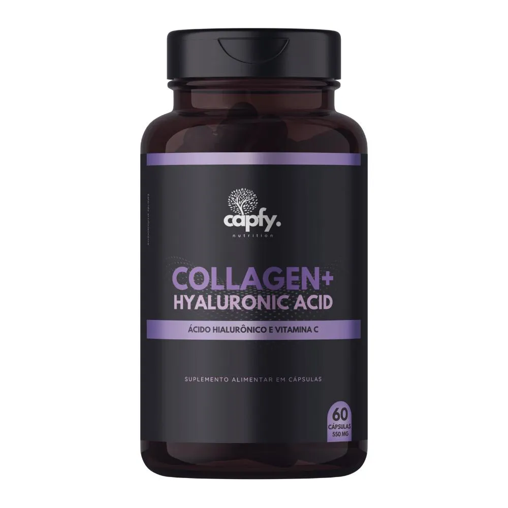 COLáGENO HIDROLISADO + ÁCIDO HIALURôNICO + VITAMINA C 60 CáPSULAS 550MG PREMIUM CAPFY. NUTRITION