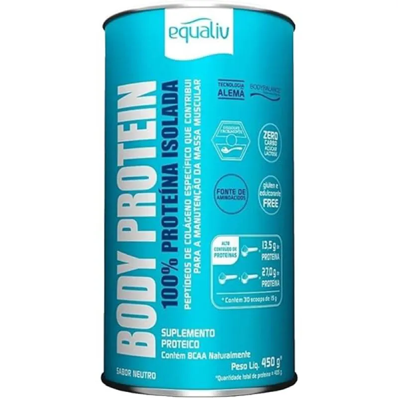 EQUALIV BODY PROTEIN - SABOR NEUTRO COM 450 G