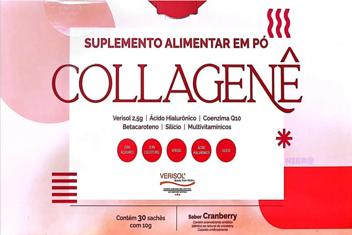 Collagenê Sabor Cranberry 30 Sachês C/10g Colágeno Bioativo