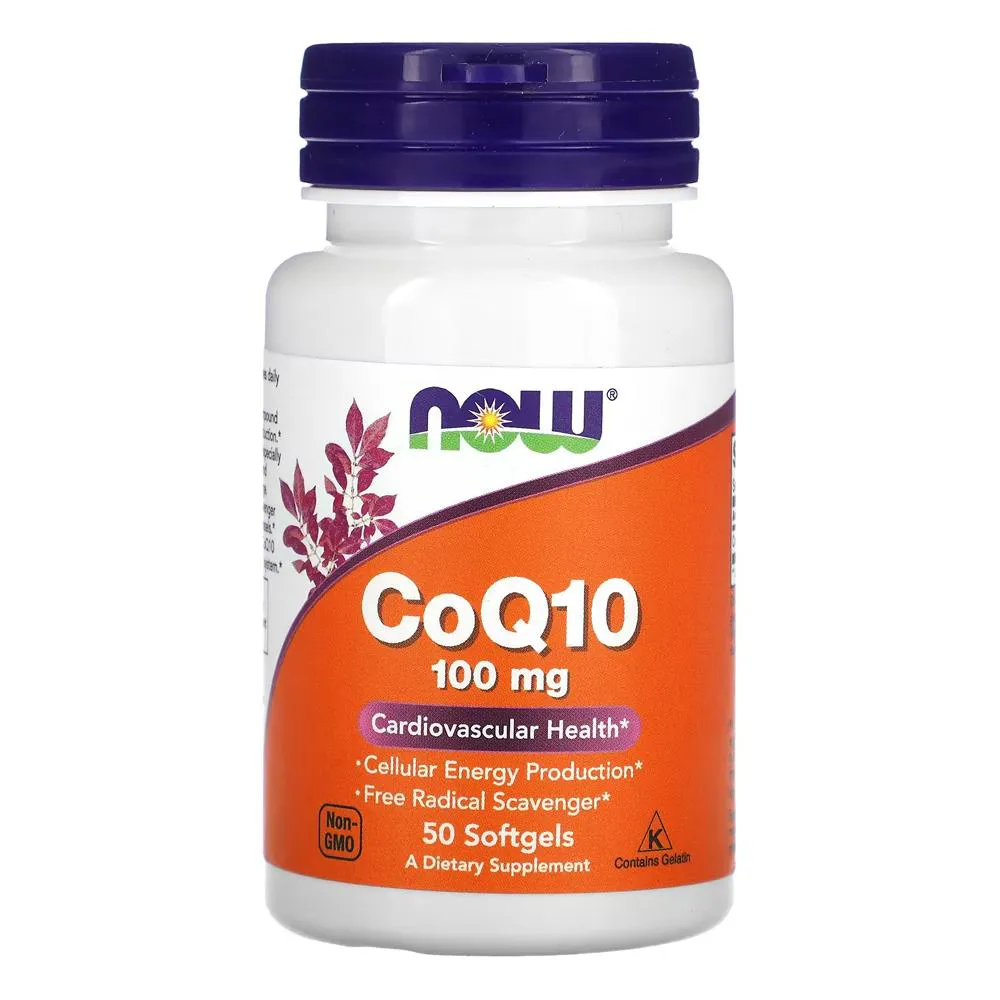NOW FOODS COENZIMA COQ10 100MG 50 SOFTGELS / NO BRASIL