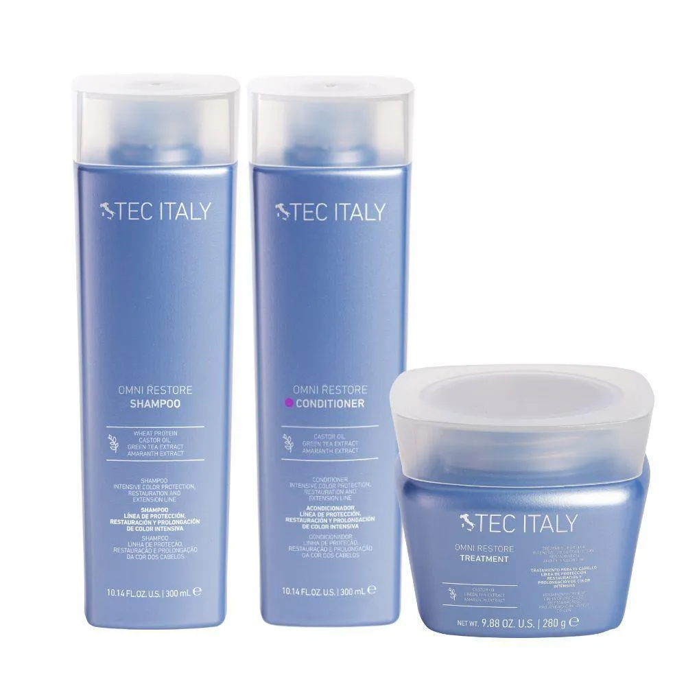 TEC ITALY OMNI RESTORE SHAMP + CONDIC 300ML + MáSCARA 280G