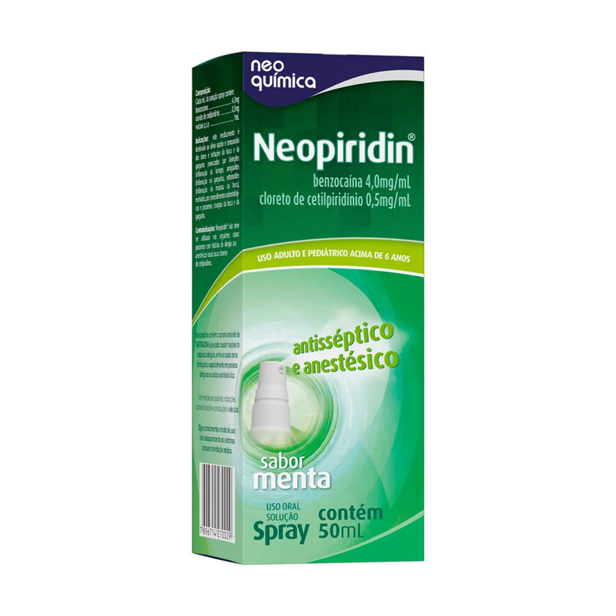 Spray para Garganta Neopiridin Sabor Menta 50ml