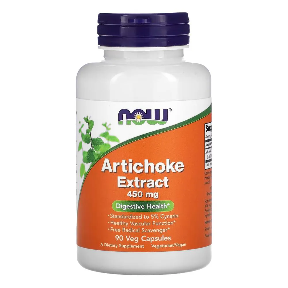 EXTRATO DE ALCACHOFRA 450MG NOW FOODS 90 CáPS IMPORTADO
