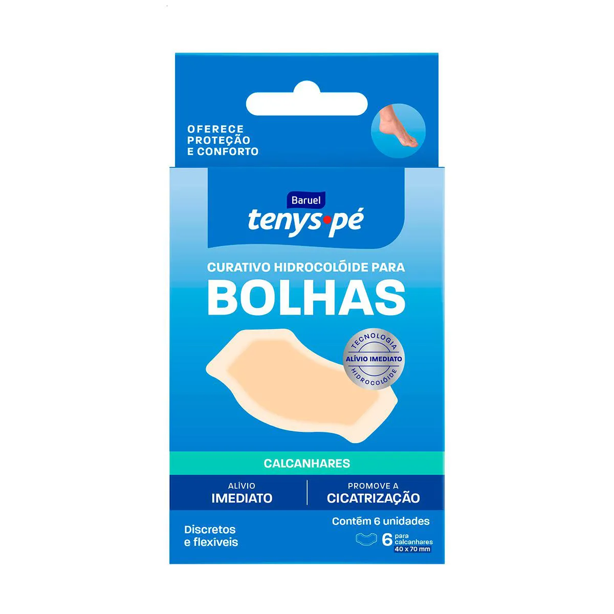 Curativo para Bolhas Tenys Pé Calcanhar com 5 unidades