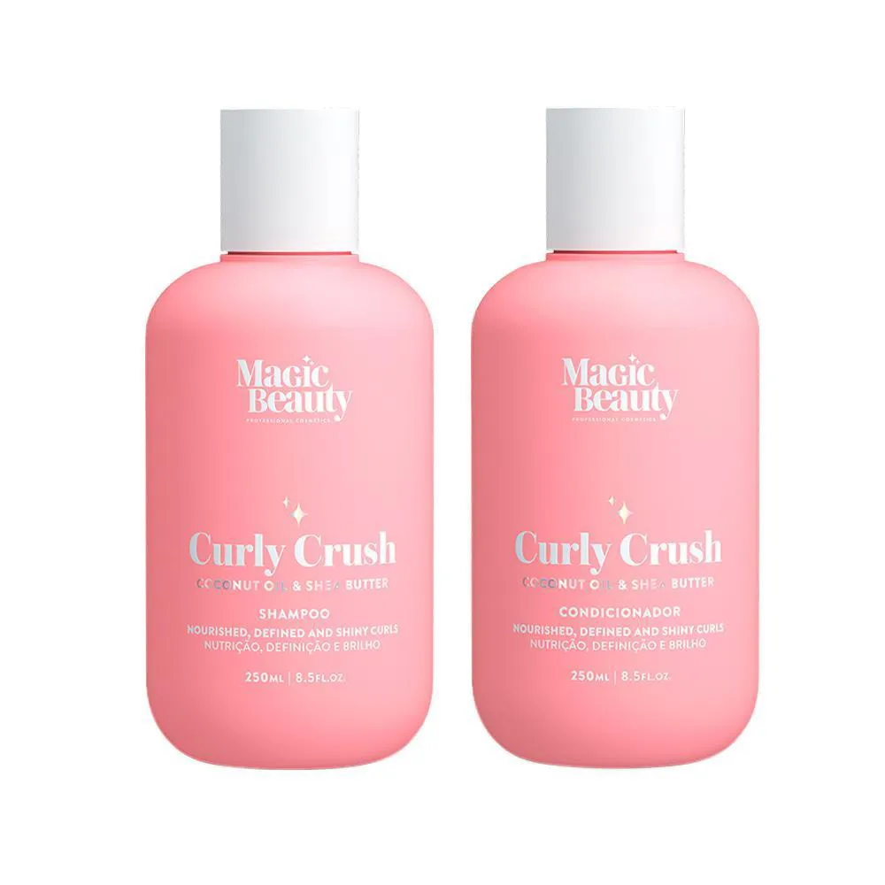 KIT MAGIC BEAUTY CURLY CRUSH - SHAMPOO 250ML E CONDICIONADOR 250ML