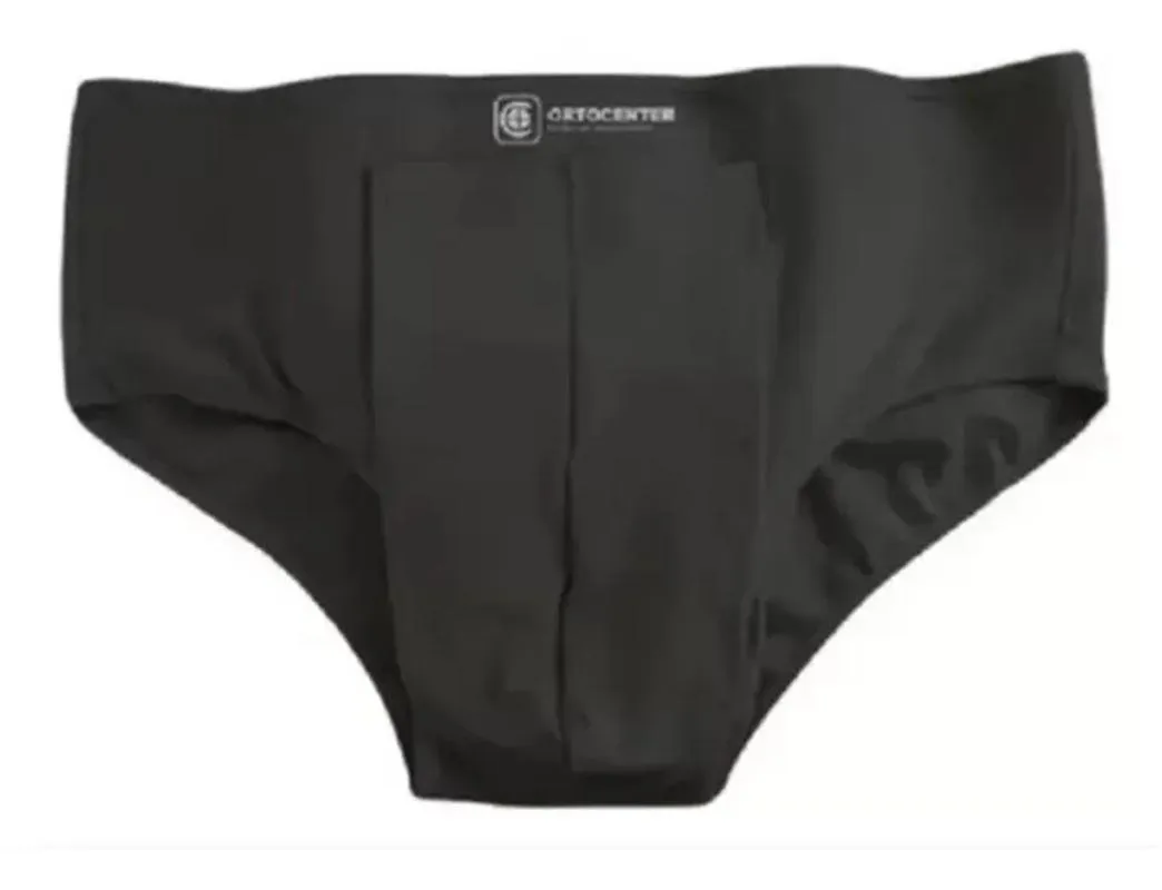 CUECA PARA HERNIA INGUINAL DUPLA M - PRETA - ORTOCENTER