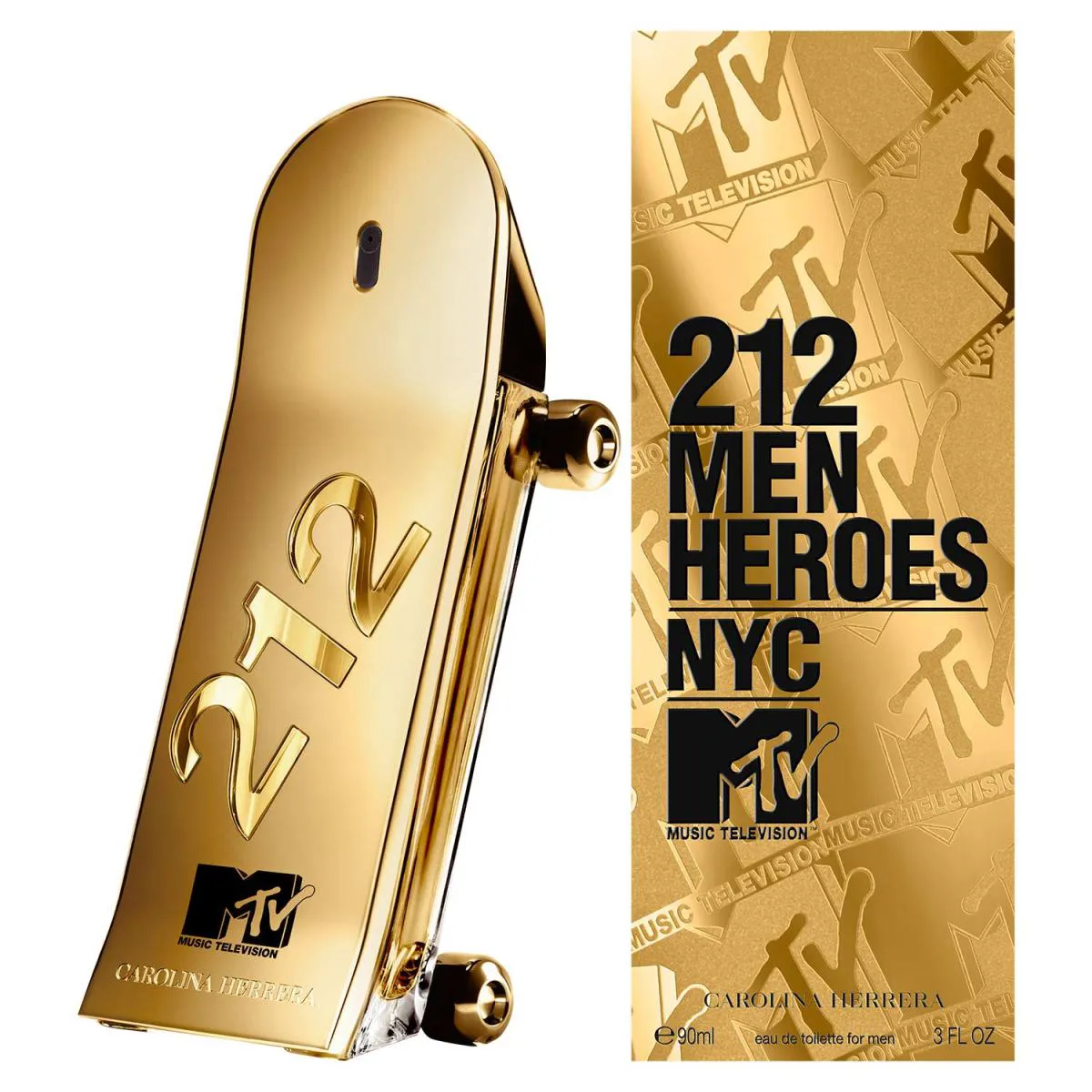 CAROLINA HERRERA 212 MEN HEROES MTV 90ML MASCULINO