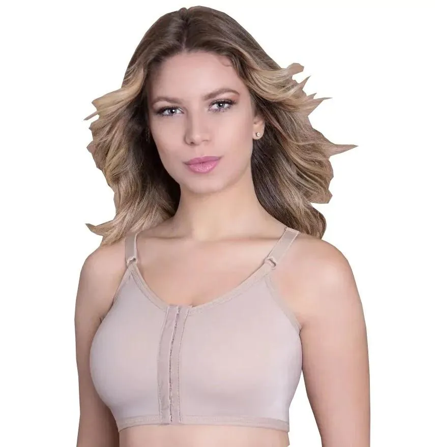 SUTIA POS CIRURGICO MAMOPLASTIA SEM COSTURA FECHO FRONTAL 2GG CHOCOLATE 60124 NEW FORM