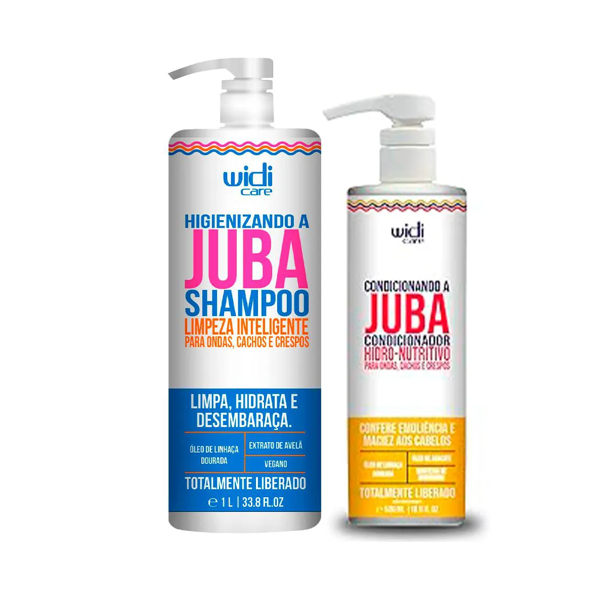 KIT JUBA SHAMPOO 1L E CONDICIONADOR 500ML - WIDI CARE