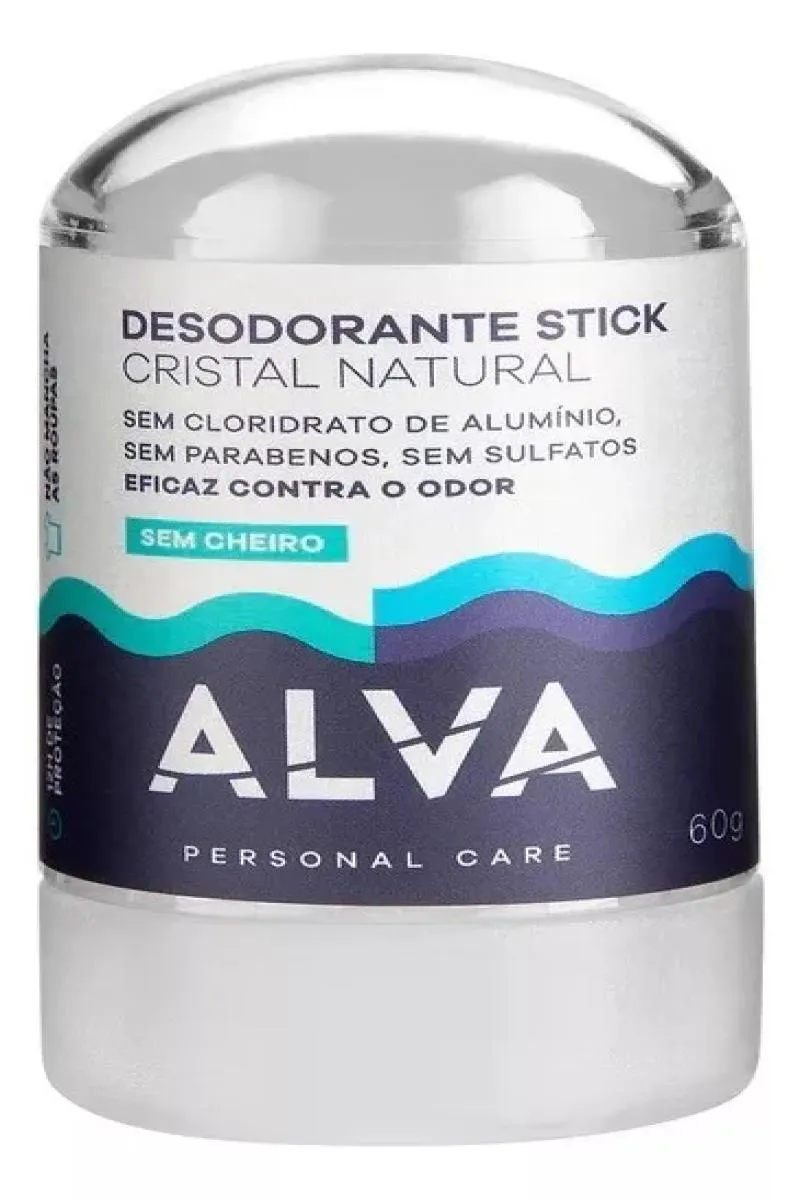 ALVA DESODORANTE CRISTAL STICK 60G DESODORANTE EM PEDRA